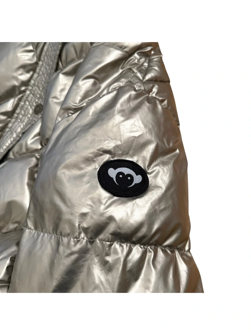 Appaman Sloan Puffer Jacket Girls 14 Quilted Metallic Gold Faux Fur Sherpa Coat